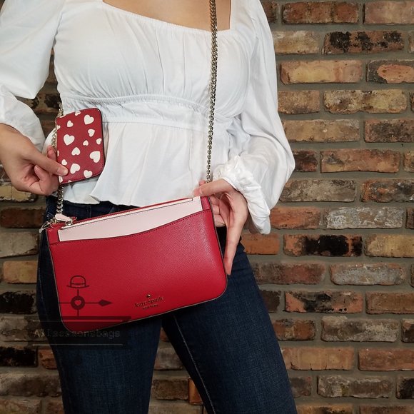KATE SPADE STACI HEART POP PRINTED TRIPLE CROSSBODY 3 PIECE SET K6066 NWT $259
